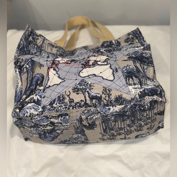 CHRISTIAN DIOR WORLD TROTTER CANVAS TOTE - Picture 5 of 8